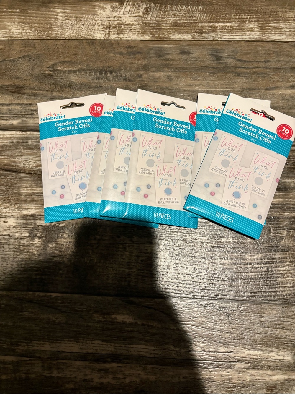 Gender Reveal Scratch-Off Cards - 6 Packs